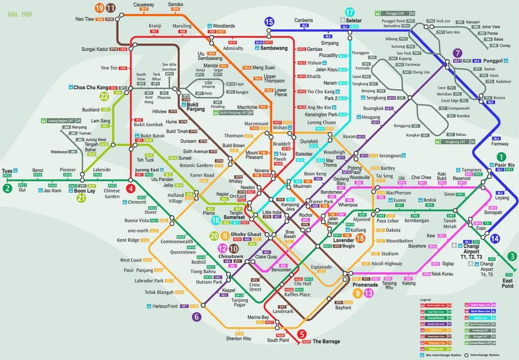 smrt ಸಿಂಗಪುರ್ ನಕ್ಷೆ