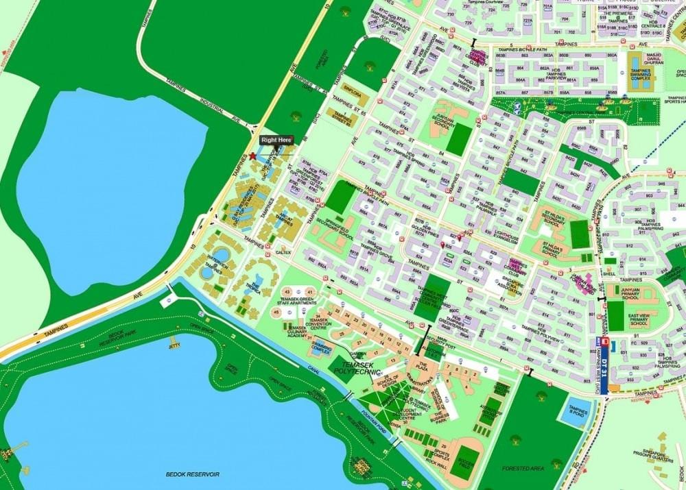 ನಕ್ಷೆ tampines ಸಿಂಗಪುರ್
